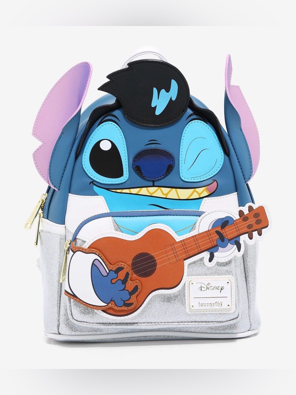 NWT Loungefly Disney Stitch winking Elvis cosplay mini backpack